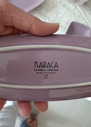 Pastel Mor Renkli Dört Parça Yemek Tabağı - Görsel 3