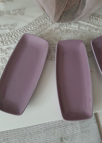 Pastel Mor Renkli Dört Parça Yemek Tabağı - Görsel 2