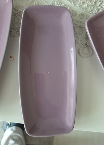 Pastel Mor Renkli Dört Parça Yemek Tabağı - Görsel 4