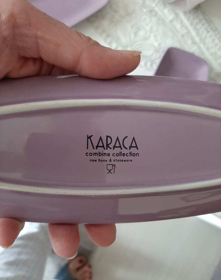 Pastel Mor Renkli Dört Parça Yemek Tabağı - Görsel 3