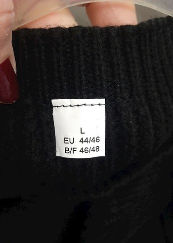 Siyah Örgü Kadın Kazak - Görsel 6