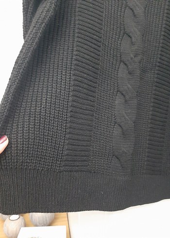 Siyah Örgü Kadın Kazak - Görsel 4