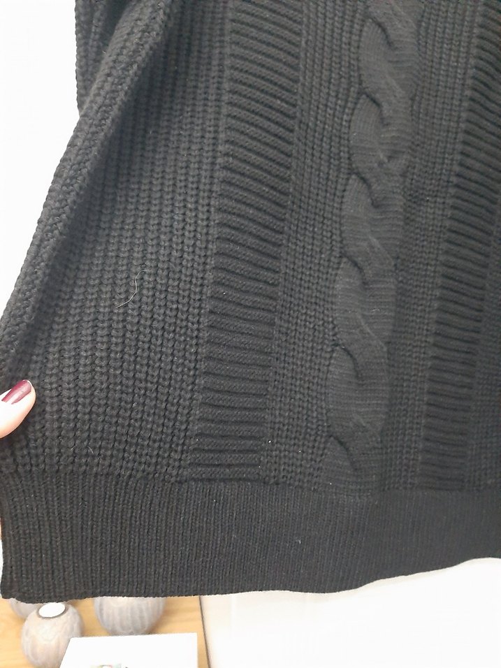 Siyah Örgü Kadın Kazak - Görsel 4