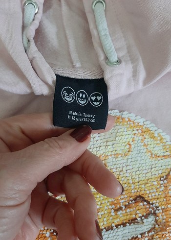 Pembe Kız Çocuk Payetli Kapüşonlu Sweatshirt - Görsel 4