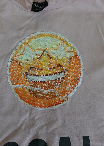 Pembe Kız Çocuk Payetli Kapüşonlu Sweatshirt - Görsel 3