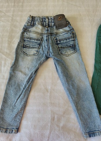 24-36 Ay Beden Erkek Çocuk Mavi Dar Kesim Denim Pantolon