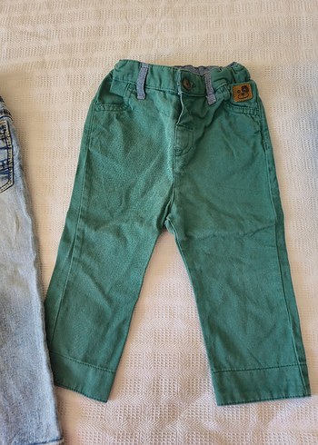LC Waikiki Düğmeli Yeşil Denim Erkek Çocuk Pantolonu