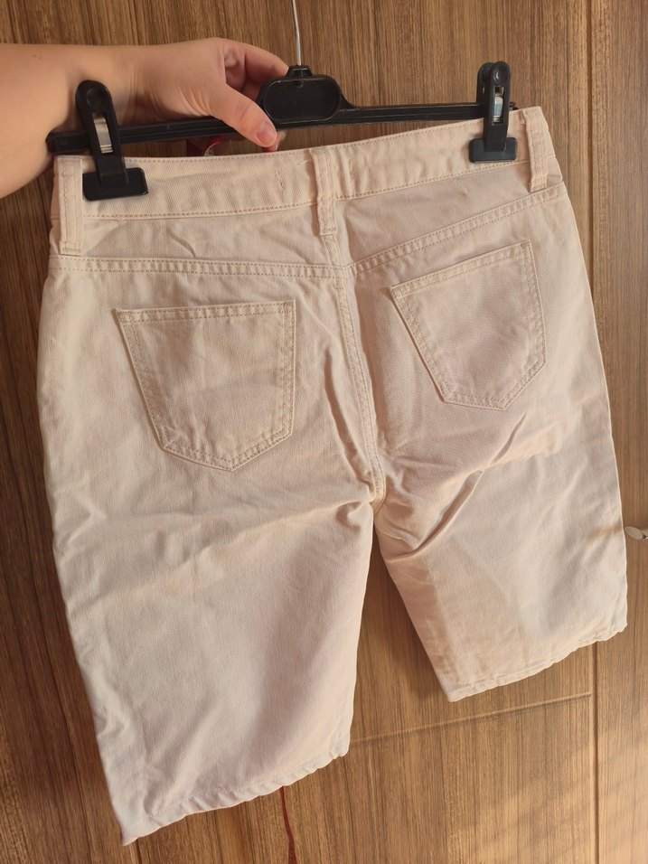 Bej Kadın Regular Fit Bermuda Şort - Görsel 5