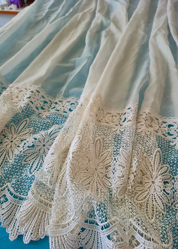 Beyaz Nakışlı Bohem Perde - Görsel 6