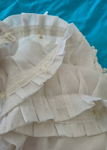 Beyaz Nakışlı Bohem Perde - Görsel 12