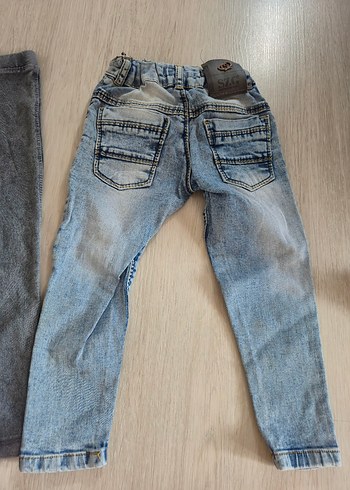 9-12 Ay Beden gri Renk Gri Erkek Çocuk Bol Kesim Kot Pantolon