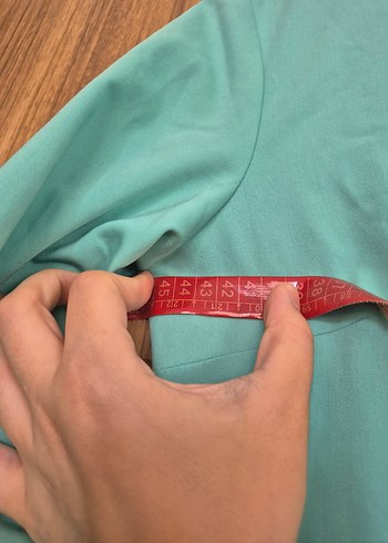 Turkuaz Midi Elbisesi - Görsel 7