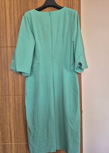 Turkuaz Midi Elbisesi - Görsel 8