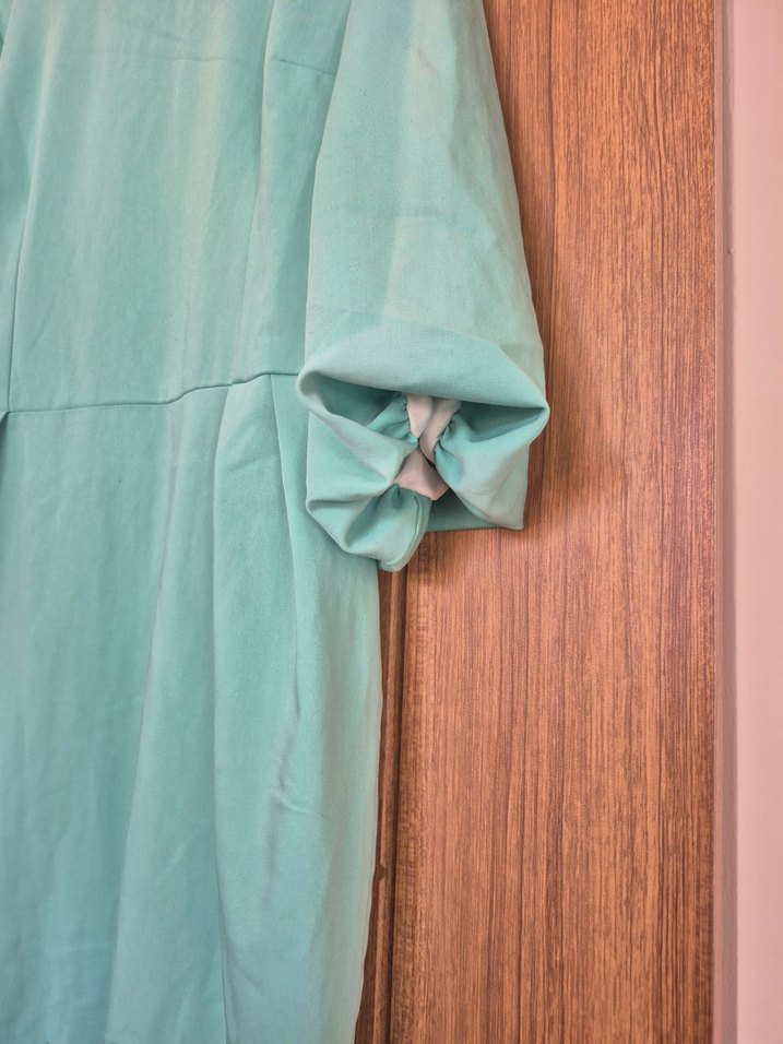 Turkuaz Midi Elbisesi - Görsel 4