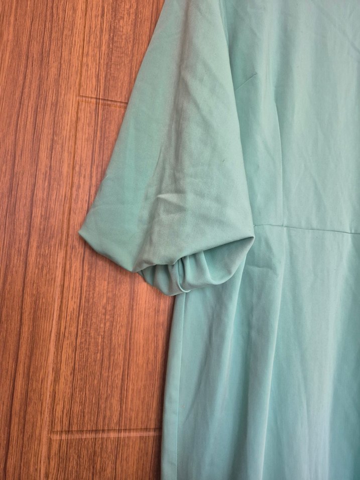 Turkuaz Midi Elbisesi - Görsel 3