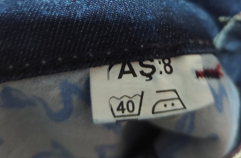 Kız Çocuk Renkli Batik Desenli Kot Pantolon - Görsel 2