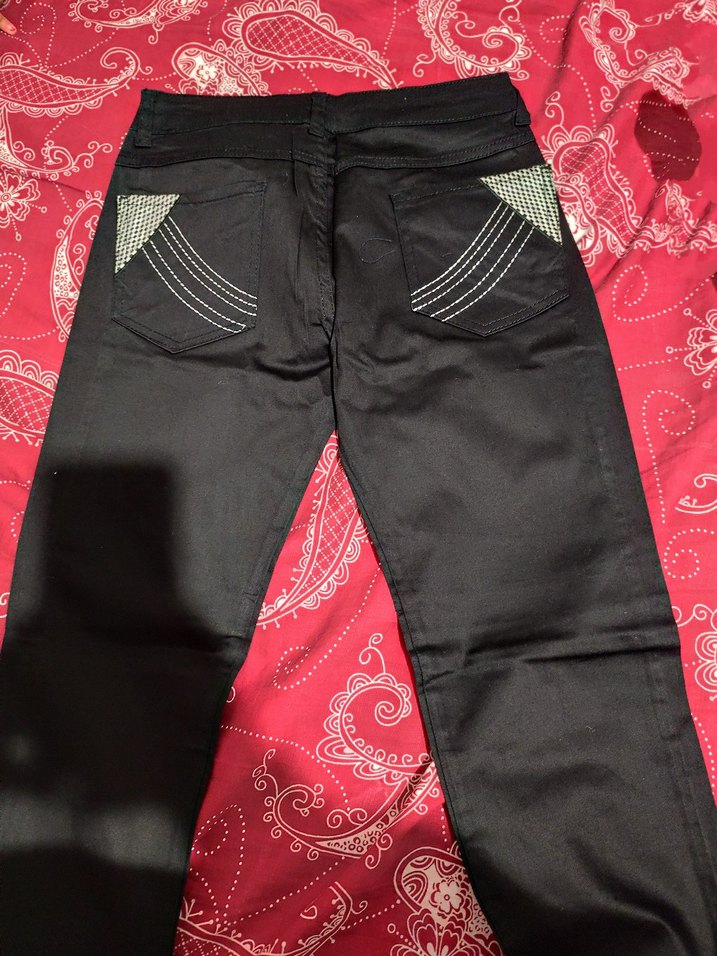 Siyah Kadın Payetli Sokak Stili Pantolon - Görsel 3