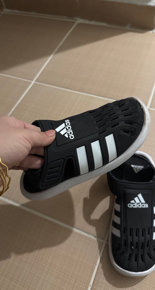 Erkek Çocuk Siyah Adidas Kaydırmaz Terlik - Görsel 2