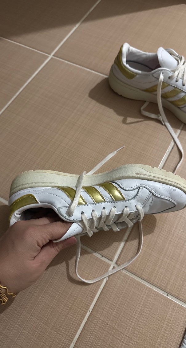 Beyaz Kadın Spor Ayakkabı - Düz Taban - Görsel 3