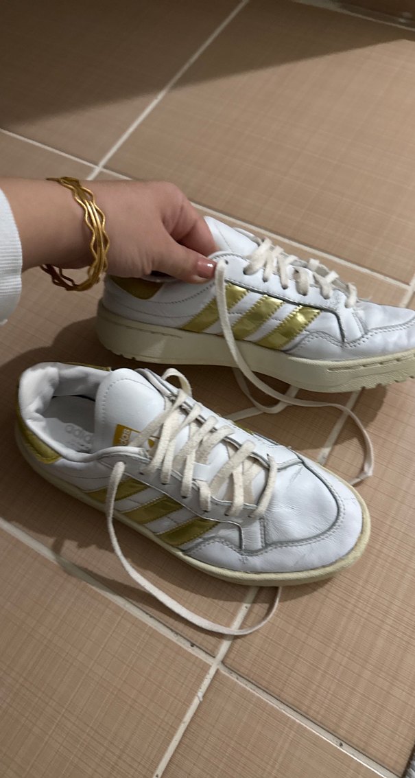 Beyaz Kadın Spor Ayakkabı - Düz Taban - Görsel 4