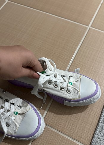 Beyaz Bağcıklı Kadın Spor Ayakkabı - Görsel 3