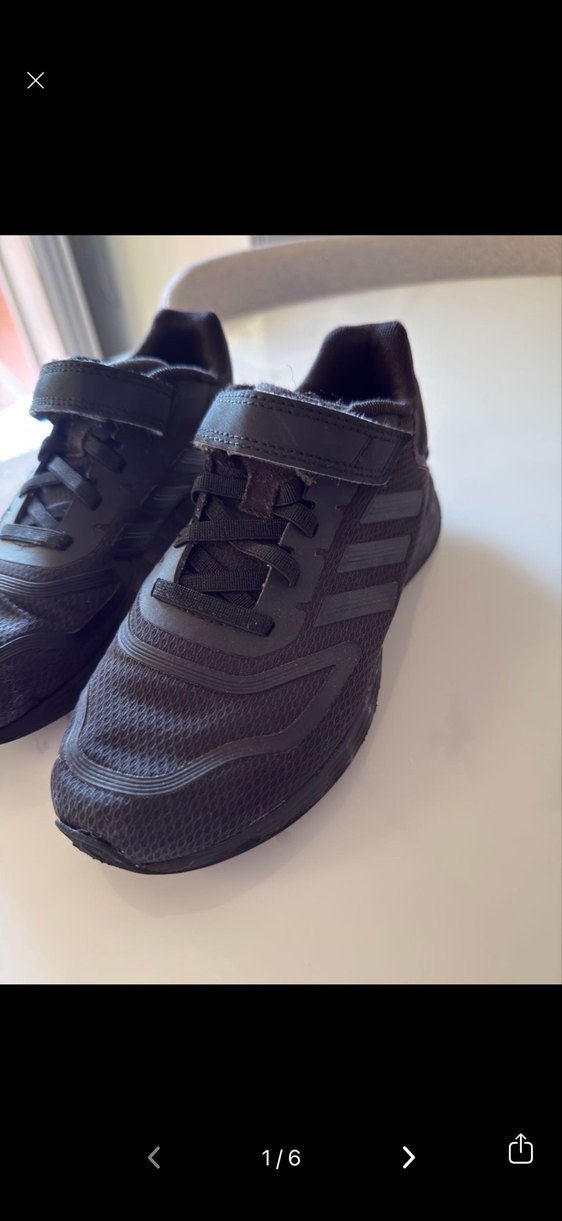 Erkek Çocuk Siyah Cırtlı Spor Ayakkabı - Görsel 5