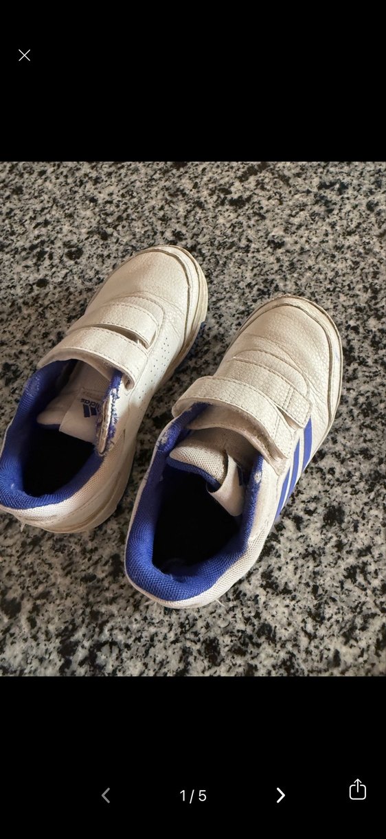 Erkek Çocuk Beyaz Cırt Cırtlı Spor Ayakkabı - Görsel 5