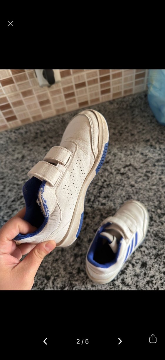 Erkek Çocuk Beyaz Cırt Cırtlı Spor Ayakkabı - Görsel 4