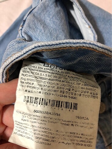 34 Beden mavi Renk Bershka Yüksek Bel Straight Jean