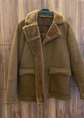 Kahverengi Süet Kürklü Mont - Görsel 2