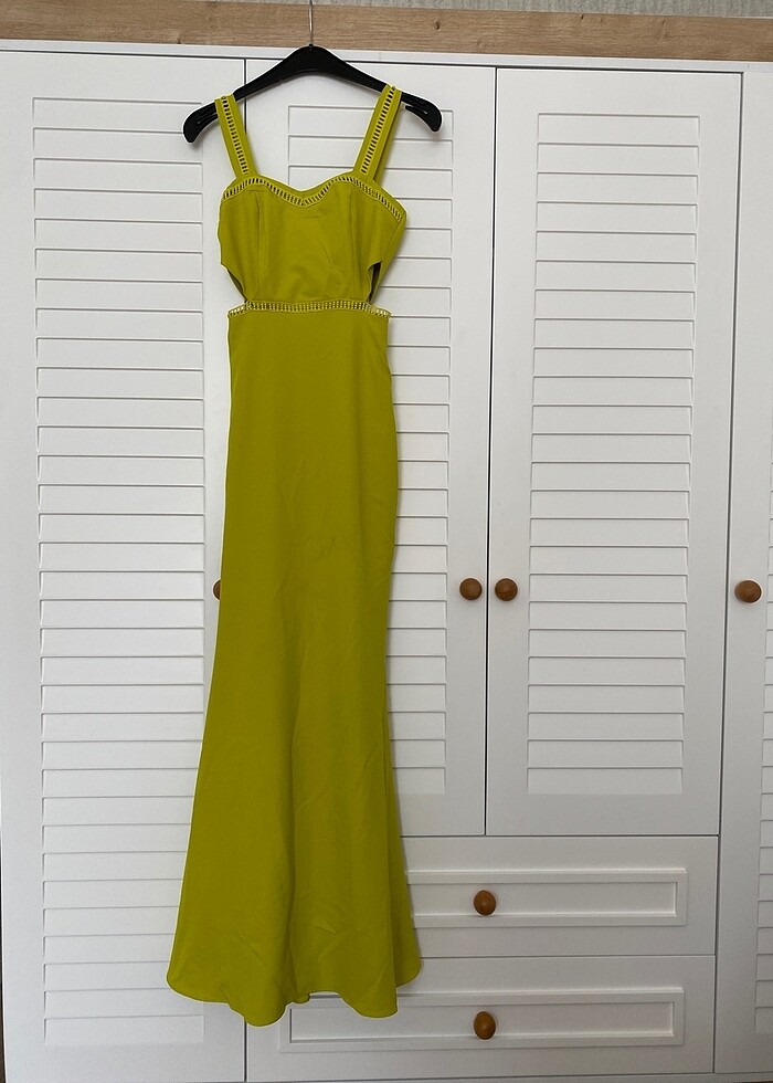 Dantel şeritli elbise - Görsel 2