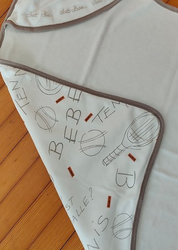 Nakışlı Beyaz yenidoğan banyo havlusu - Görsel 6