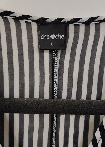 Kolsuz Siyah Çizgili tunik bluz - Görsel 6