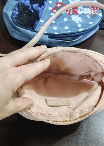 Mavi Minnie Mouse Okul Çantası ve Kalp Çanta - Görsel 7