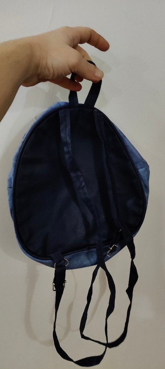 Mavi Minnie Mouse Okul Çantası ve Kalp Çanta - Görsel 3