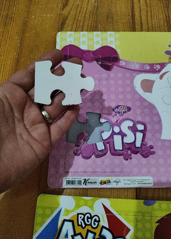 Çocuklar için Renkli Üçlü Puzzle Seti - Görsel 4