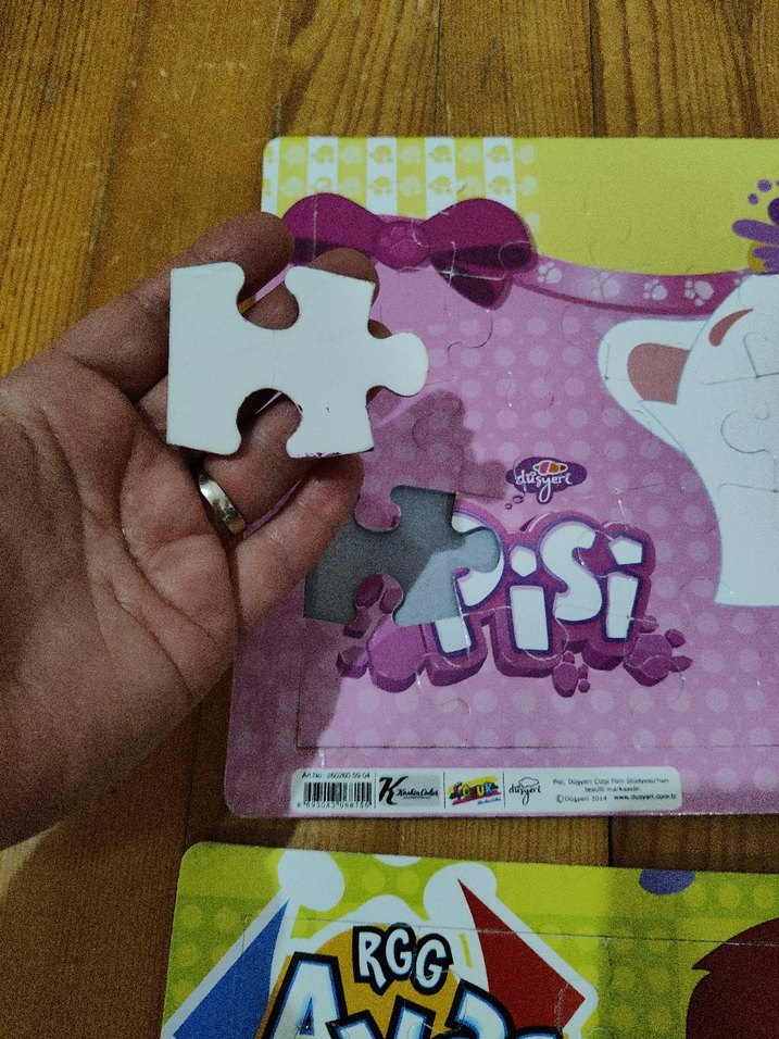 Çocuklar için Renkli Üçlü Puzzle Seti - Görsel 4