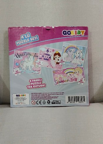 Pastel Renkli 4'lü Çocuk Puzzle Seti - Görsel 2