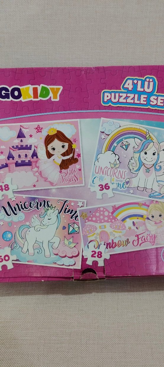 Pastel Renkli 4'lü Çocuk Puzzle Seti - Görsel 3