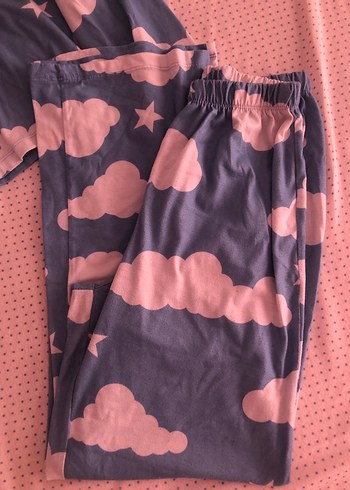 Trendyol & Milla Uzun Kollu Bulut Desenli Pijama Takımı