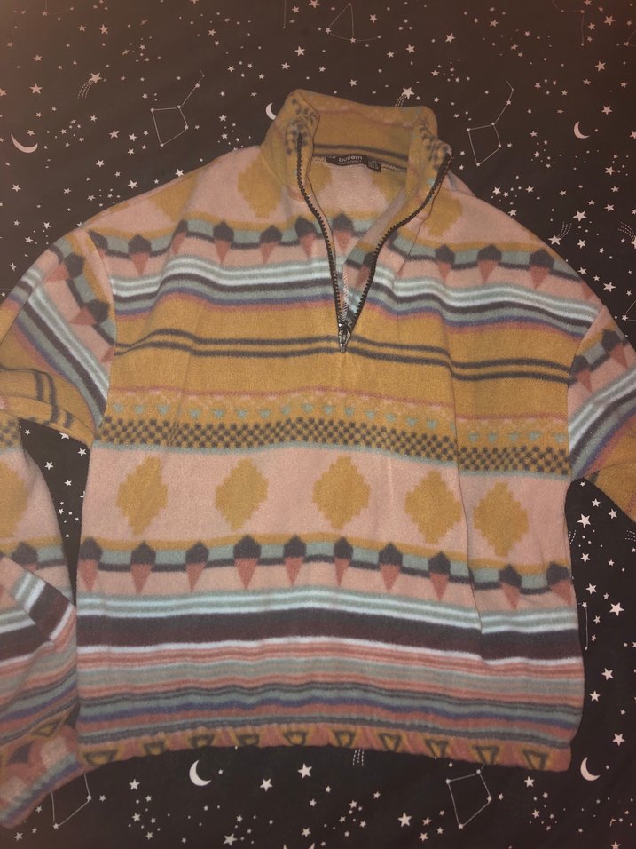 Kadın Bohem Salaş Triko Sweatshirt - Görsel 3