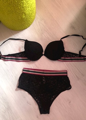 Siyah Gotik Midi Sütyen takım - Görsel 3