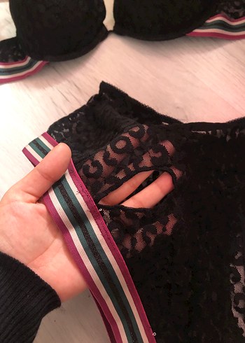 Siyah Gotik Midi Sütyen takım - Görsel 6