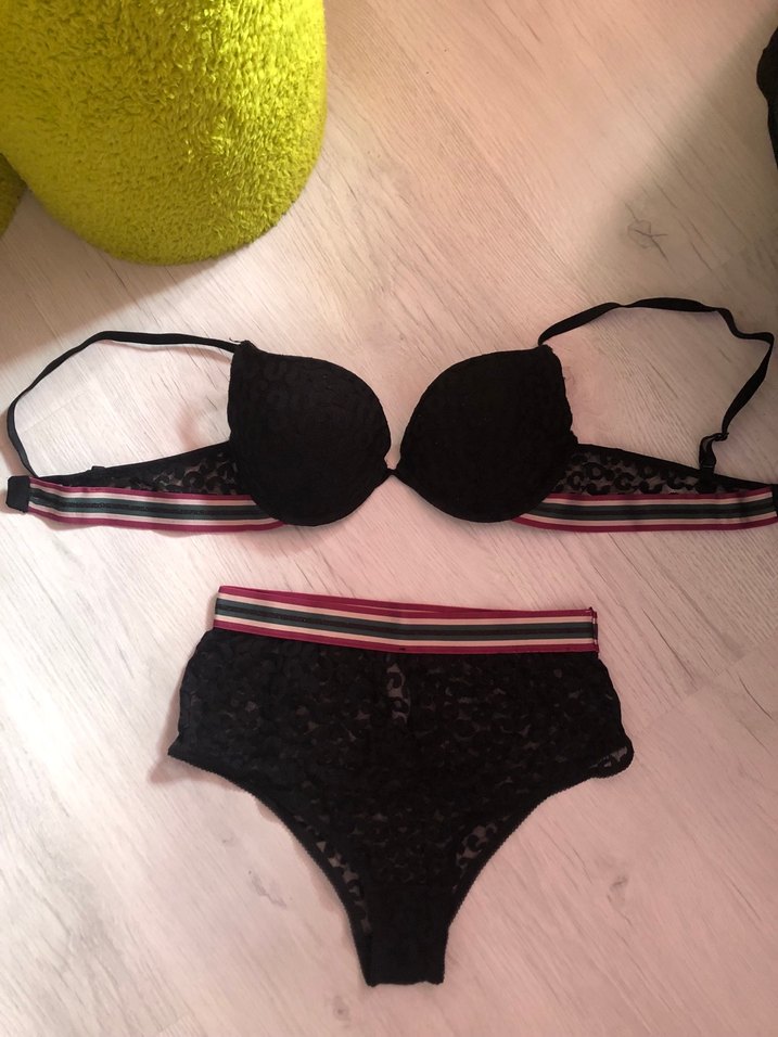 Siyah Gotik Midi Sütyen takım - Görsel 3