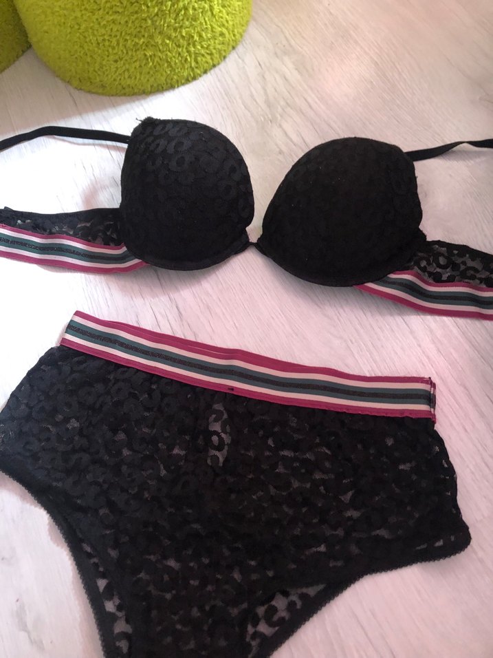 Siyah Gotik Midi Sütyen takım - Görsel 4