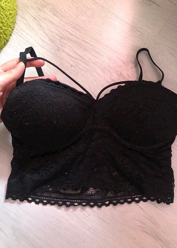 Siyah Dantel Gotik Bralet - Görsel 2