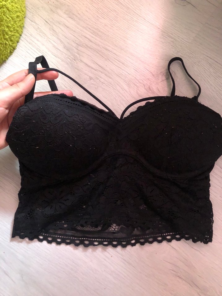 Siyah Dantel Gotik Bralet - Görsel 2