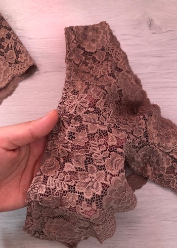 Bej Dantel Kadın Bralet takım - Görsel 3