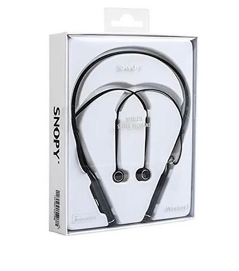 SNOPY Siyah Gri Kablosuz Boyun Tipi Kulaklık - Görsel 2