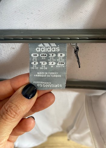 Beyaz Adidas Fermuarlı Spor Ceket - Görsel 4